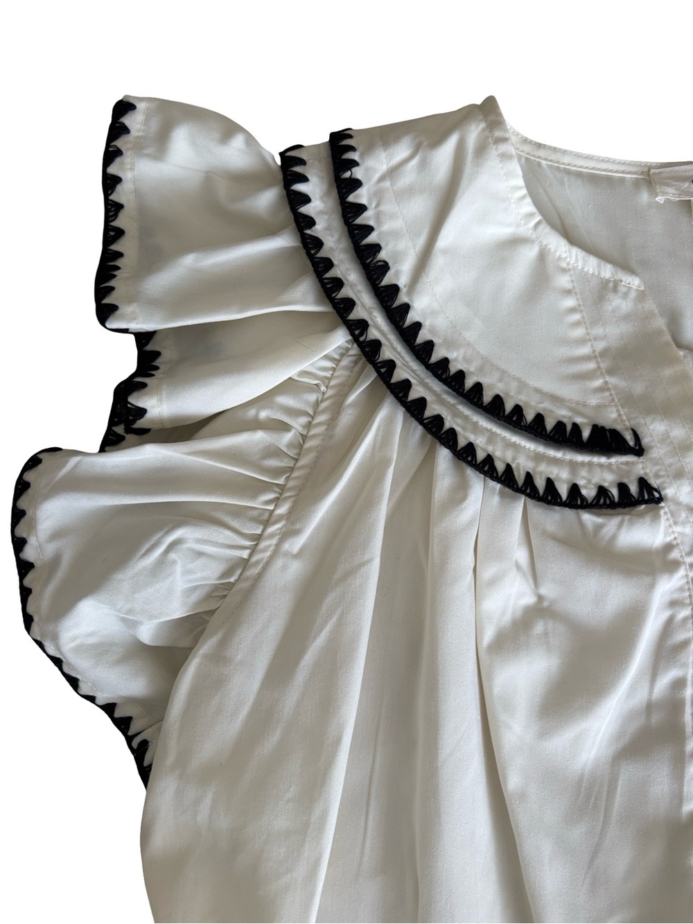 Entro Drop Waist Dress Ivory Black Medium Boutique - Picture 4 of 10
